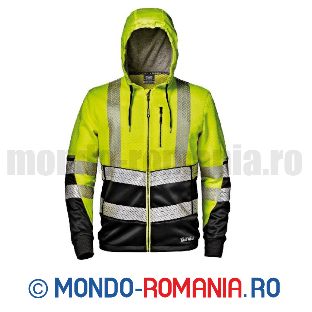 Hanorac windproof, reflectorizant clasa 2 de vizibilitate